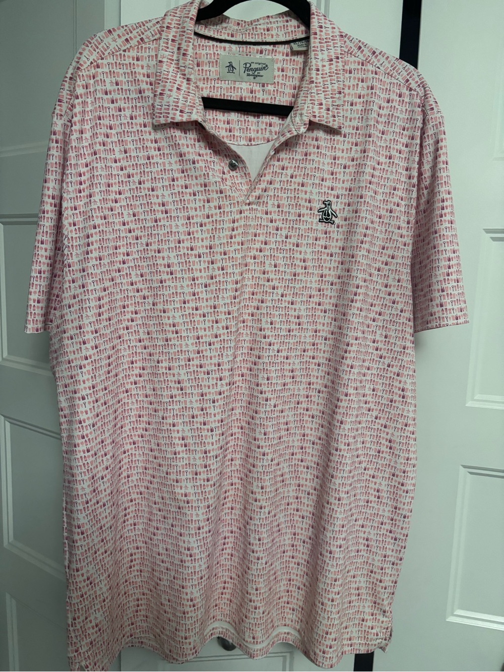 Original Penguin Pink Patterned Polo Shirt